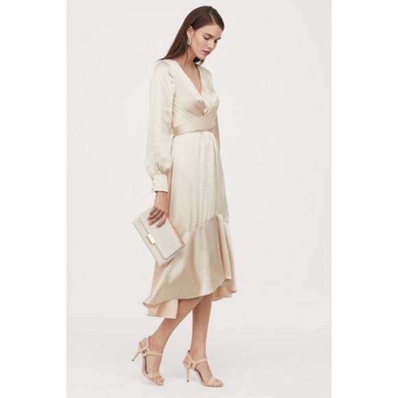 ISO H&M Satin Dress with Tie Detail - Picture 1 of 3